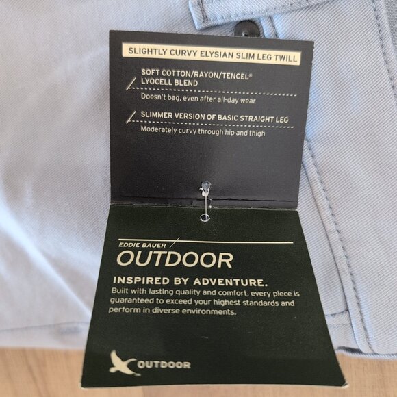 NWT Eddie Bauer Slightly Curvy Size 4 Length 31 Mid Rise Slim Straight Jeans - Picture 4 of 7